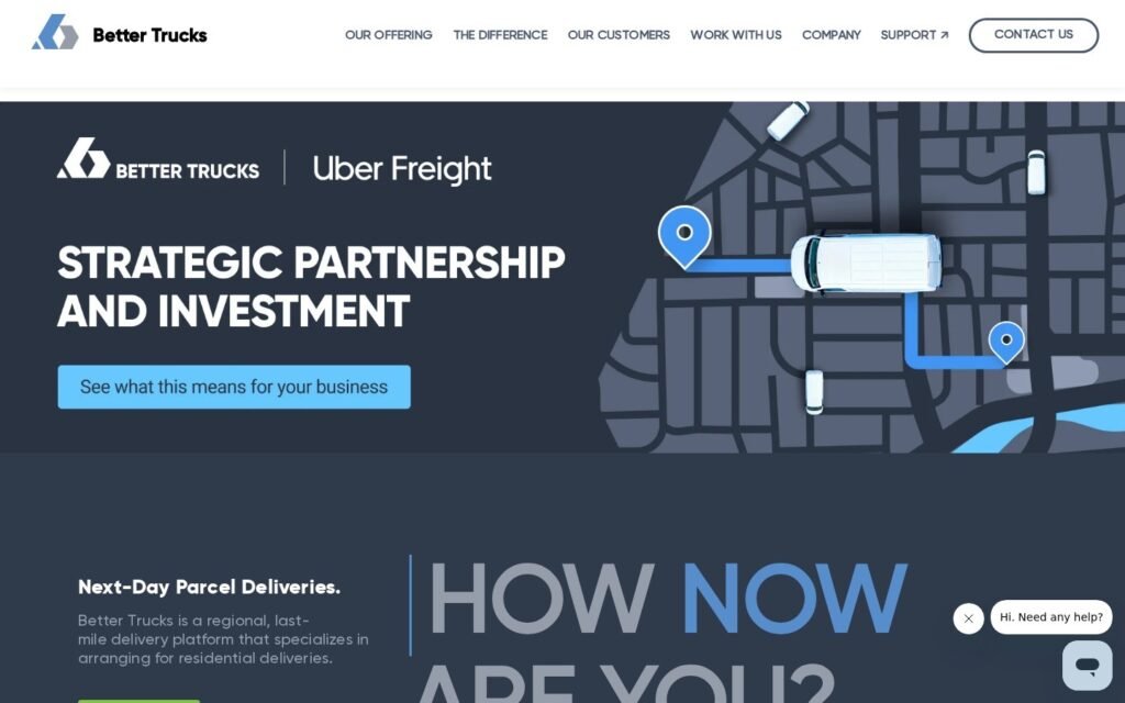 bettertrucks.com website on desktop