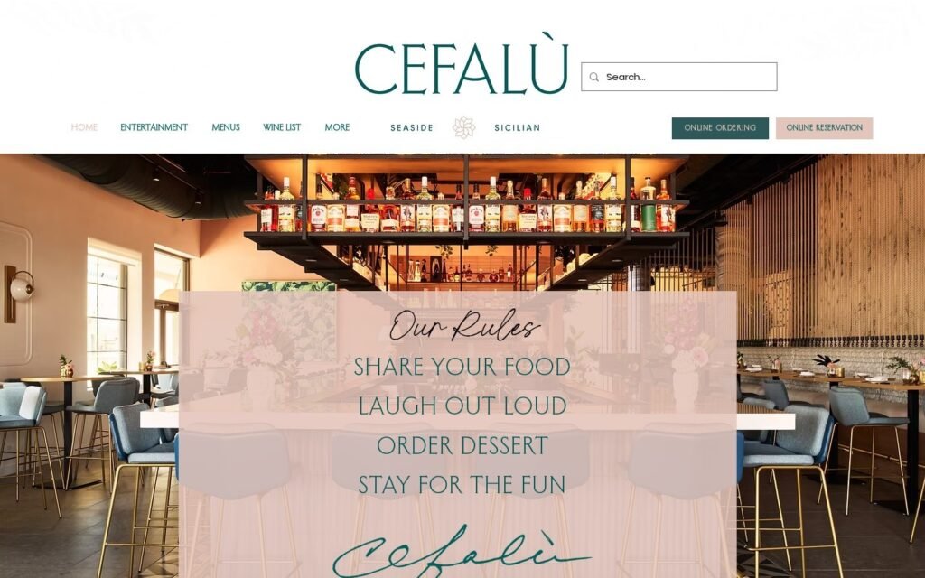 cefaluseaside.com website on desktop