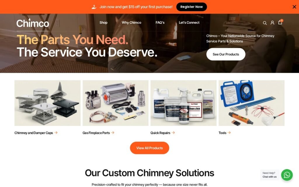 chimco.com website on desktop