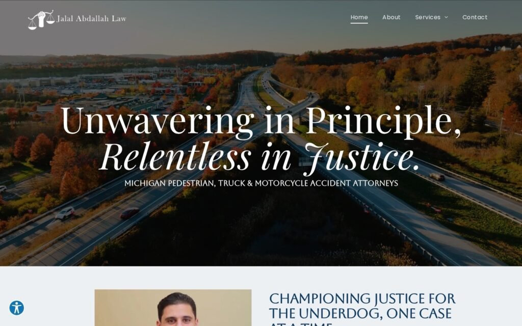 jalallaw.com website on desktop