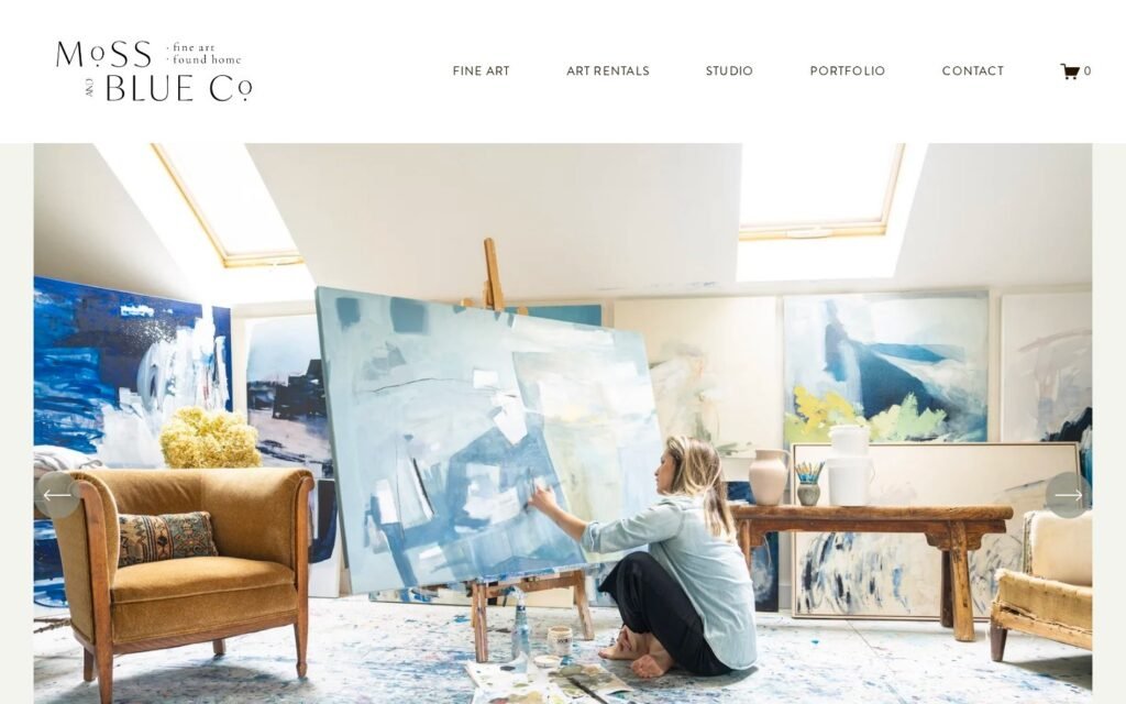mossandblueco.com website on desktop