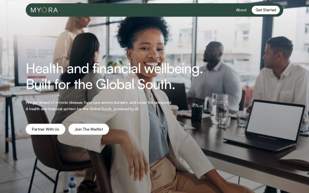 myora.health website on desktop