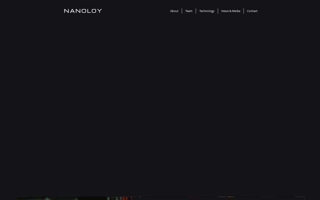 nanoloy.com website on desktop